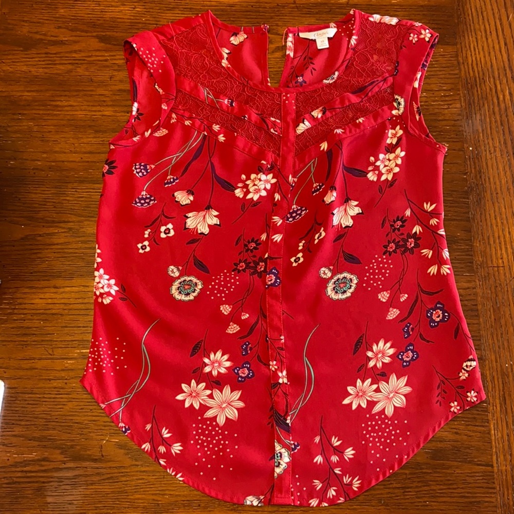 Candies red floral top